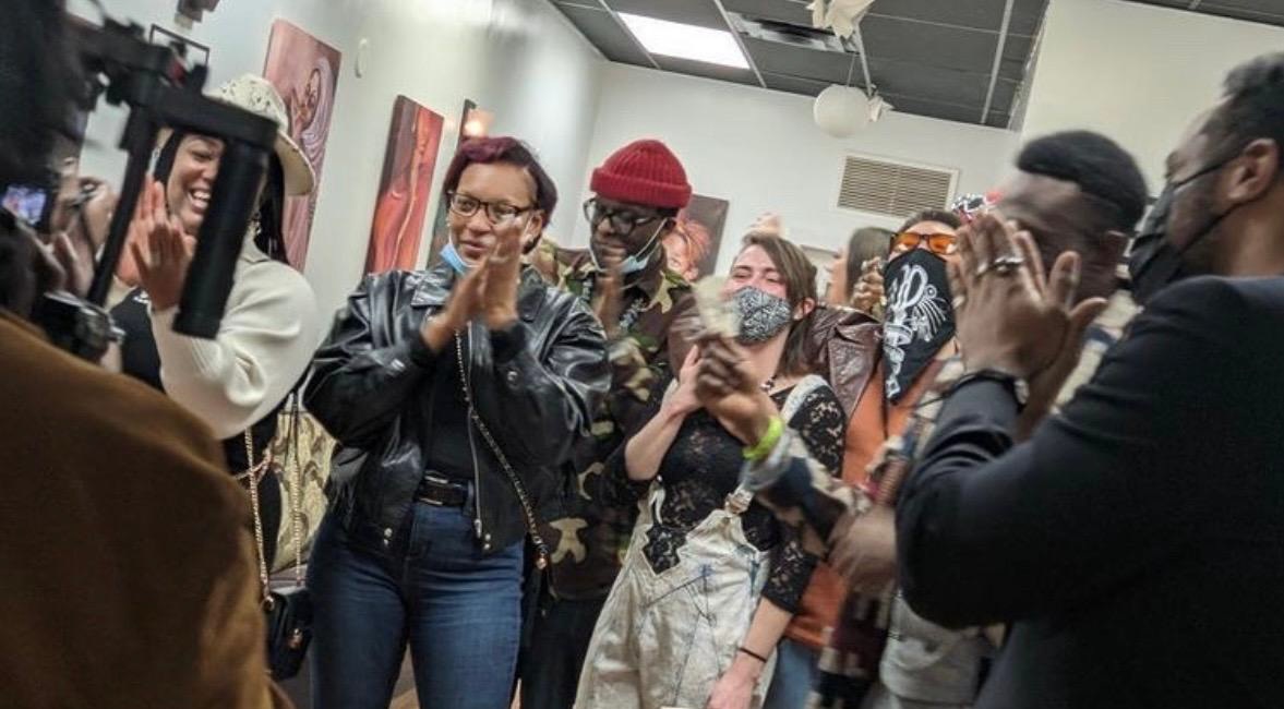 Gallery opening celebration at LongHouse